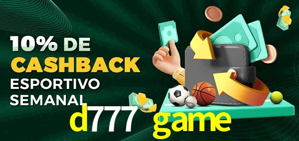 10% de bônus de cashback na d777 game
